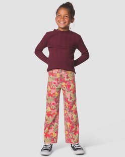 HEMA Kinderbroek wijd fruit bordeauxrood (bordeauxrood)