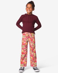 HEMA Kinderbroek wijd fruit bordeauxrood (bordeauxrood)