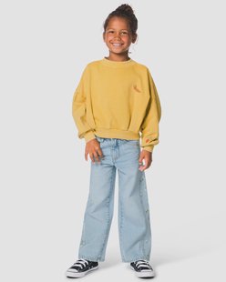 HEMA Kinderjeans wijd bloemen denim (denim)
