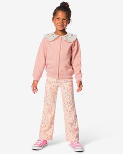 HEMA Kinderlegging regular fit rib bloemen ecru (ecru)