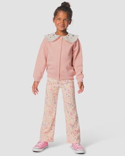HEMA Kinderlegging regular fit rib bloemen ecru (ecru)