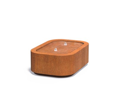 Watertafel Premium cortenstaal 120x80x40cm.