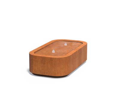 Watertafel Premium cortenstaal 150x80x40cm.
