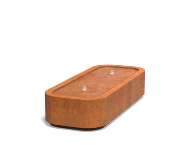Watertafel Premium cortenstaal 200x80x40cm.