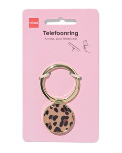 HEMA Telefoonring ⌀4cm luipaard (bruin)