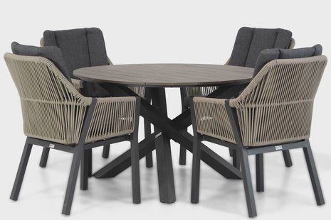 Lifestyle Verona/Ancona 125 cm dining tuinset 5-delig