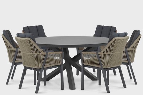 Lifestyle Verona/Livorno 150 cm dining tuinset 7-delig