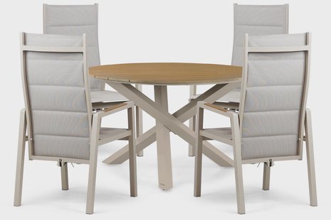 Lifestyle Essence/Ancona 125 cm dining tuinset 5-delig