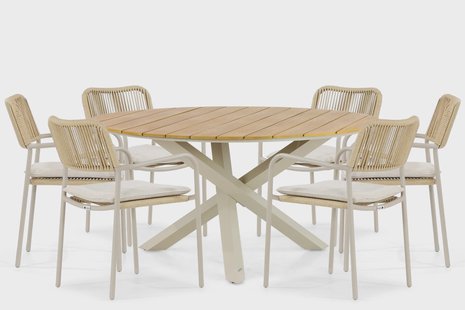 Coco Penya/Ancona 150 cm dining tuinset 7-delig
