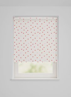 HEMA Rolgordijn verduisterend hartje ecru-rood (rood)