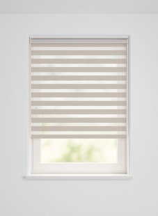 HEMA Duo rolgordijn lichtdoorlatend structuur taupe (taupe)