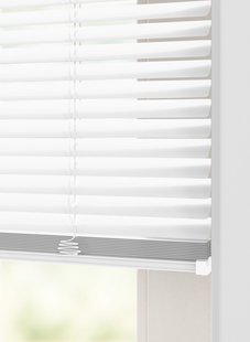 HEMA Jaloezie aluminium zijdeglans 25mm wit (wit)