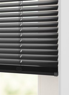 HEMA Jaloezie aluminium mat 25mm zwart (zwart)