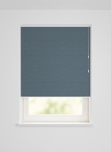 HEMA Plissé dubbel verduisterend structuur blauw (blauw)