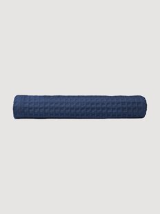 Katoenen honeycomb handdoek Midnight Blue
