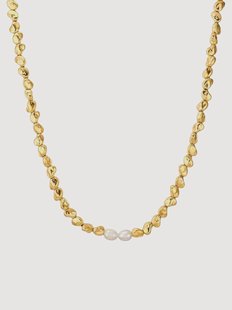 Goudkleurige ketting Tawny met parels