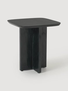 Bijzettafel Naida van eikenhout en marmer