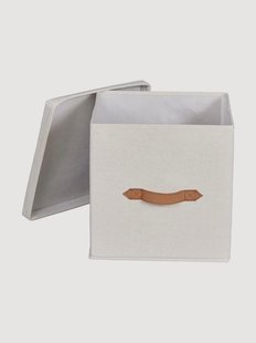 Linnen opbergdoos Premium Nature met deksel