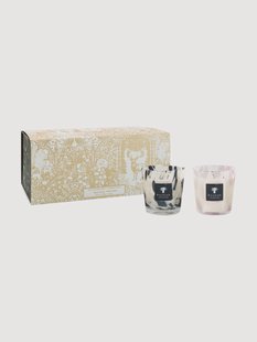 Geurkaarsen White Pearls &amp; Black Pearls, set van 2 (orchidee, grapefruit)