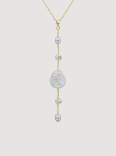 Goudkleurige ketting Ariana met parels