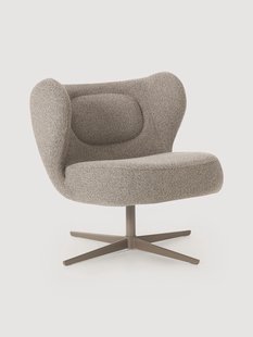 Boucl&eacute; draaibare loungefauteuil Ines