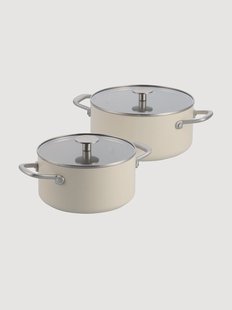 Kookpannen Advanced van geforceerd aluminium met deksels, 4-delig