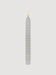 LED-staafkaars Flamme Swirl Antique met timerfunctie