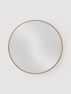 Ronde wandspiegel Avery met eikenhouten lijst