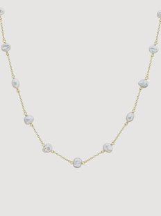 Goudkleurige ketting Dasha met parels