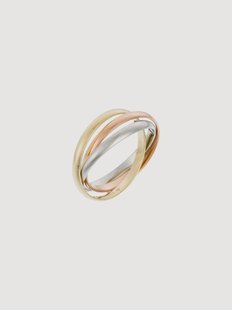 Ring Tri Or Tricolore in wit/ geel/ ros&eacute;goud