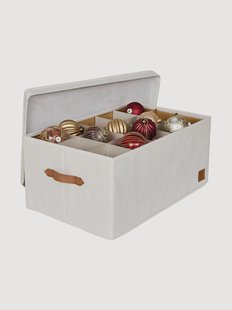 Opbergdoos Premium voor kerstballen van linnen