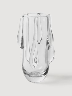 Glazen vaas Carliz met druip effect, H 27 cm