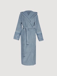 Dames katoenen jacquard terry badjas Soft Zellige, in verschillende maten
