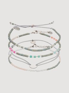 Zilverkleurige sieradenset Grey Sky, 4-delig