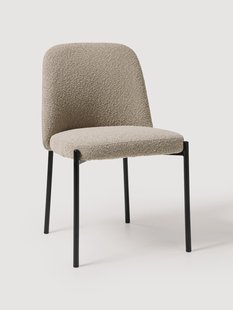 Boucl&eacute; gestoffeerde eetstoel Felicia