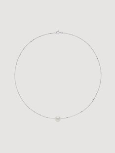 Witgouden ketting Judith met parel