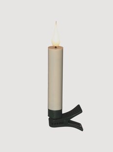 LED clipkaarsen Donna met 3D-vlameffect, timer en afstandsbediening, warm wit
