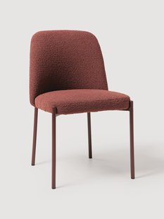 Boucl&eacute; gestoffeerde eetstoel Felicia