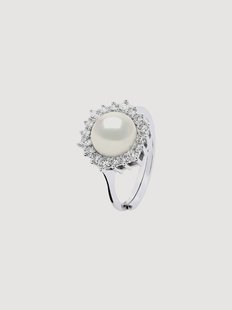 Verstelbare ring Ariadna met zirkonia