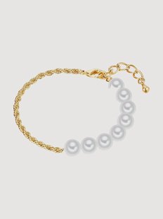 Vergulde armband Zadie met parels