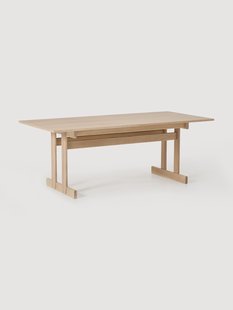 Uitschuifbare eettafel Brynn van eikenhout, in verschillende formaten