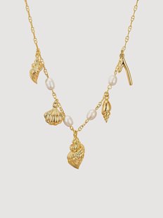 Goudkleurige ketting Viviana met parels