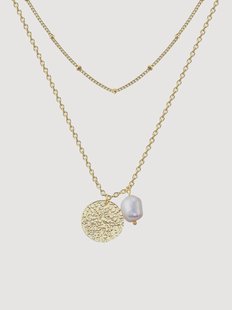 Goudkleurige ketting Felicie met parel