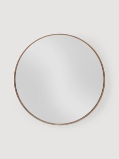 Ronde wandspiegel Avery met eikenhouten lijst
