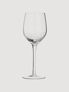 Mondgeblazen witte wijnglas Bubble