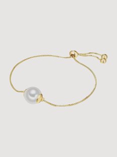 Vergulde armband Nadja met parel