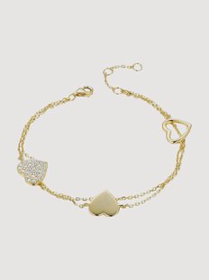 Vergulde armband Jayden met zirkonia, verstelbaar