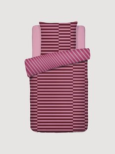 Katoensatijnen dekbedovertrekset Eclat Pink