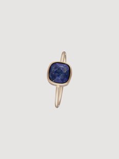Vergulde ring Ella met lapis lazuli
