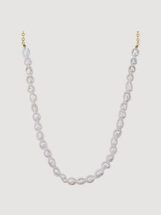 Goudkleurige parelketting Celia met parels